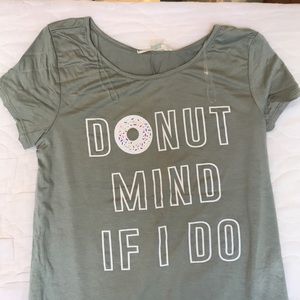“Donut Mind if I Do” green shirt